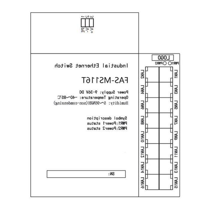 Industrial switch 8 ports, 00S108